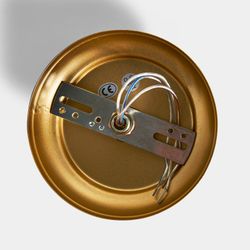 Iron and Glass Ceiling Lamp Gold / Black, 42x42x65cm