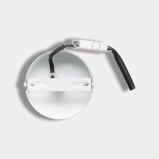 White / Wood Handle Iron and Wood Ceiling Lamp, Ø43x263cm