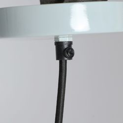 Lámpara de techo de madera y metal en azul y natural, 31 x 31 x 31 cm | Fizzi