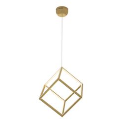 Złota metalowa lampa sufitowa, 52x42x52cm