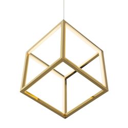 Złota metalowa lampa sufitowa, 52x42x52cm