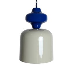 Lámpara de techo de metal en azul y gris, 31 x 31 x 53 cm | Bloop