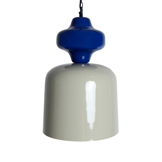 Lámpara de techo de metal en azul y gris, 31 x 31 x 53 cm | Bloop