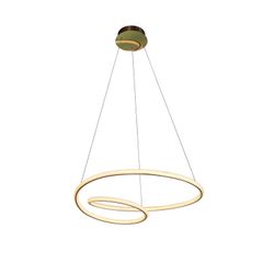 Metal Tube Gold Ceiling Lamp, Ø60x15cm