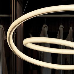 Metal Tube Gold Ceiling Lamp, Ø60x15cm