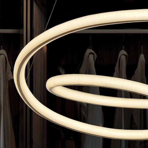 Metal Tube Gold Ceiling Lamp, Ø60x15cm
