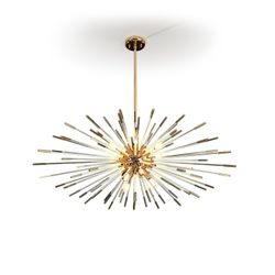 Metalowo-szklana lampa sufitowa Golden Evasion, Ø100x42cm