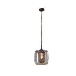 Lampada da soffitto Fox Brown in metallo e cristallo, Ø20x29cm