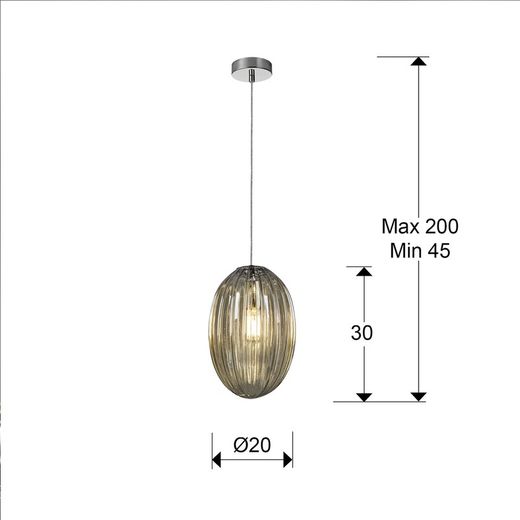 Plafonnier en métal et verre Ovila Champagne, Ø20x31cm