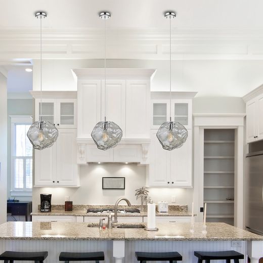 Plafonnier en métal et verre Petra Smoky, 27x25x29cm