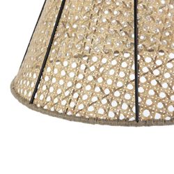Metal and Black/Beige Rattan Ceiling Lamp, Ø42x43cm