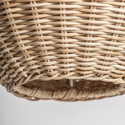Rotan plafondlamp in naturel, Ø 38 x 67 cm | Tekax