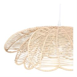 Lâmpada de teto de vime natural, Ø55x20 cm