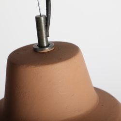 Lampa sufitowa terakotowa w kolorze gliny, 22 x 22 x 25 cm | Zambia