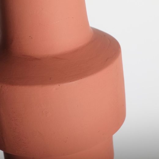 Lampa sufitowa terakotowa w kolorze koralowym, 20 x 20 x 36 cm | suahilijski