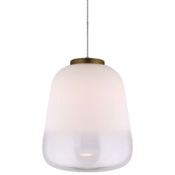 White glass ceiling lamp, 33x160 cm
