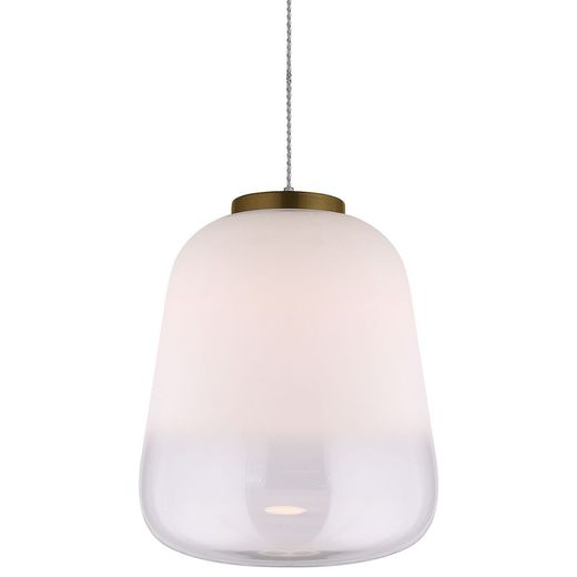 Weiße Glasdecke Lampe, 33x160 cm