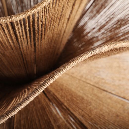 Lampa sufitowa z juty w kolorze naturalnym, 50 x 50 x 46 cm | Ched