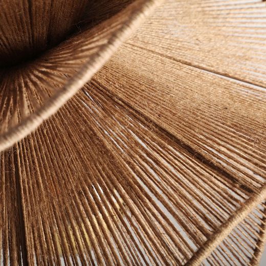 Lampa sufitowa z juty w kolorze naturalnym, 50 x 50 x 46 cm | Ched