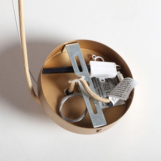 Lampa sufitowa z juty w kolorze naturalnym, 60 x 60 x 57 cm | Ched