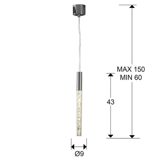 Led Ceiling Lamp Cosmo, Ø9x43cm