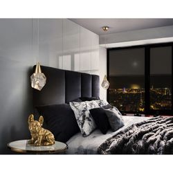 Φωτιστικό οροφής LED κρύσταλλο και χρυσό μεταλλικό, Ø 12 x 35 cm | Ενυδρείο