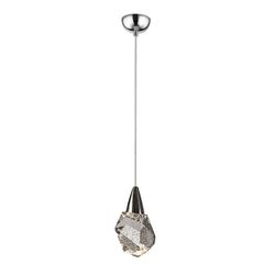 LED loftslampe i glas og sølv i metal, Ø 12 x 35 cm | Akvarier