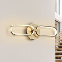 Plafonnier Led Métal Colette Or Rose, 50x8x13cm