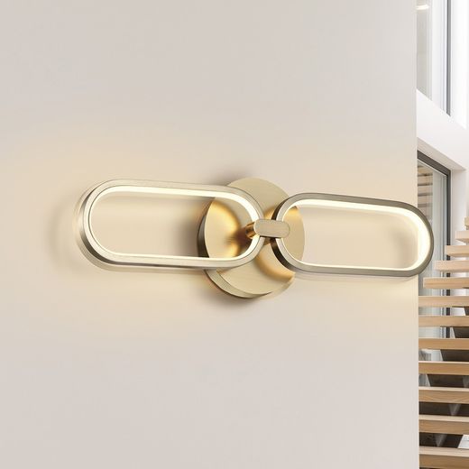 Plafonnier Led Métal Colette Or Rose, 50x8x13cm