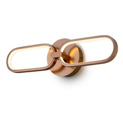 Plafonnier Led Métal Colette Or Rose, 50x8x13cm