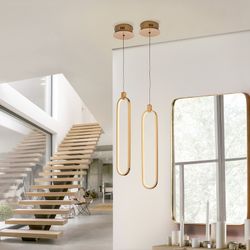 Led Μεταλλικό Φωτιστικό Οροφής Colette Rose Gold, Ø13x49cm