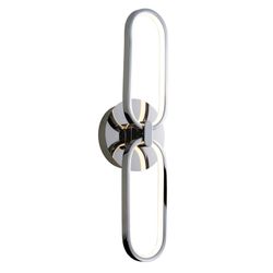 Candeeiro de tecto em metal LED prata Colette, 13x8x50cm