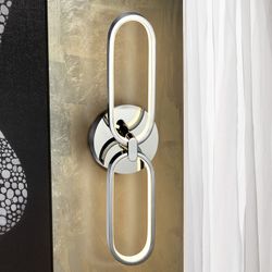 Colette Silver Led Metal Ceiling Lamp, 13x8x50cm