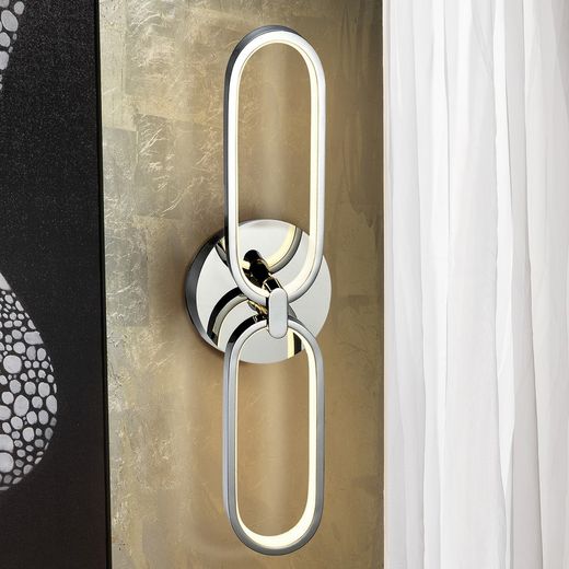 Colette Silver Led Metal Ceiling Lamp, 13x8x50cm