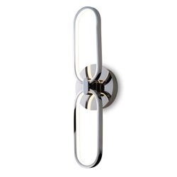 Candeeiro de tecto em metal LED prata Colette, 13x8x50cm