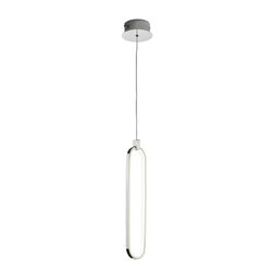 Colette Silver Led Metal Ceiling Lamp, Ø13x49cm