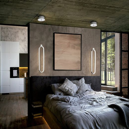 Colette Silver Led Metal Ceiling Lamp, Ø13x49cm