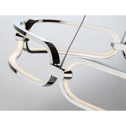 Colette Silver Led Metal Ceiling Lamp, Ø60x10cm