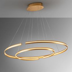 Ellipse Gold Metal Led Taklampa, 120x60x105cm