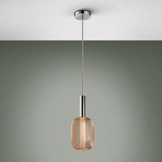 Gold Micron Led Metal Ceiling Lamp, Ø13x30cm