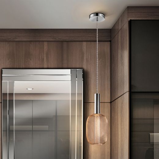 Gold Micron Led Metal Ceiling Lamp, Ø13x30cm