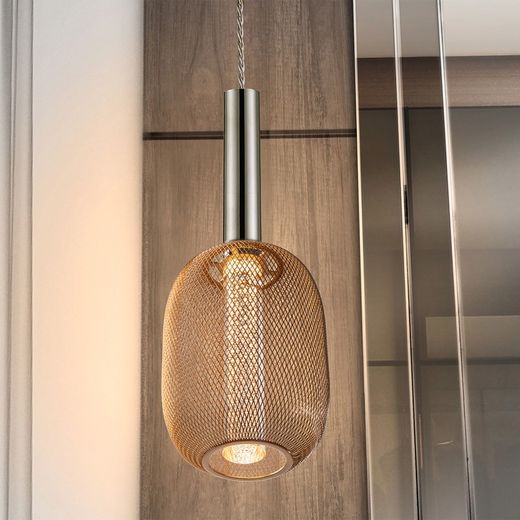 Gold Micron Led Metal Ceiling Lamp, Ø13x30cm