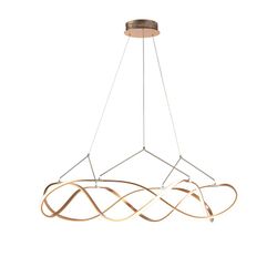Μεταλλικό Φωτιστικό Οροφής Led Molly Rose Gold, Ø110x38cm