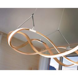 Metal Led Ceiling Lamp Molly Rose Gold, Ø53x22cm