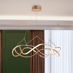 Metalen Led Plafondlamp Molly Rose Gold, Ø80x30cm