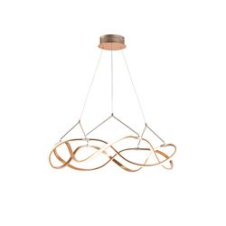 Metalen Led Plafondlamp Molly Rose Gold, Ø80x30cm