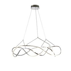 Plafonnier Led en Métal Molly Argenté, Ø110x38cm
