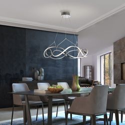 Lampa sufitowa Led w kolorze srebrnym Molly Metal, Ø80x30cm