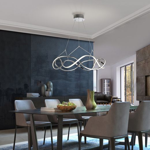 Lampa sufitowa Led w kolorze srebrnym Molly Metal, Ø80x30cm