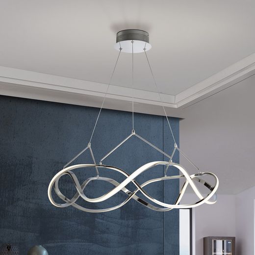 Lampa sufitowa Led w kolorze srebrnym Molly Metal, Ø80x30cm